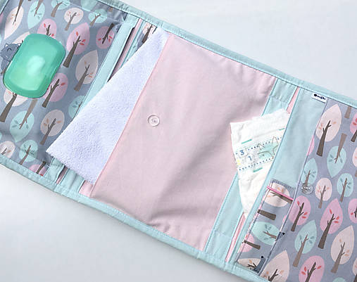 Detské doplnky - Farebný les - plienkovník 3 dielny - 15353907_