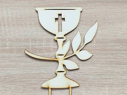 Drevený zapich 1.sväté prijímanie kalich