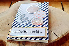 Papiernictvo - pohľadnica wonderful world - 15352632_