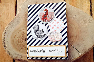 Papiernictvo - pohľadnica wonderful world - 15352633_