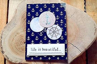 Papiernictvo - pohľadnica námornícka life is beautiful - 15352732_