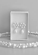 Náušnice - Svadobné perlové náušnice s perlami v bielej farbe - 15354647_