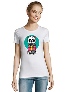 Topy, tričká, tielka - Láskavá Panda „Dar“ - 15354534_