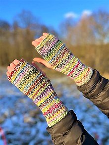 Rukavice - Color mix rukavice jeseň / zima - 15355365_
