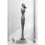 Sochy - Dievča s jablkom, cínová socha, originál, limitovaná edícia - 107 cm socha cín - 15355602_