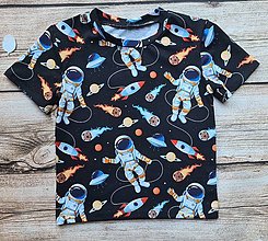 Detské oblečenie - Tričko - kozmonauti - 15357566_