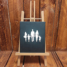 Dekorácie - Rodinka - drevený výrez - 15355072_