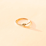 Prstene - zásnubný prstienok uzlík 14k zlato (Žltá) - 15355069_