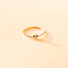Prstene - zásnubný prstienok uzlík 14k zlato - 15355069_