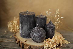 Sviečky - Čierne sviečky - 15355652_