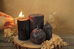 Sviečky - Čierne sviečky - 15355658_