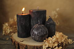 Sviečky - Čierne sviečky - 15355660_