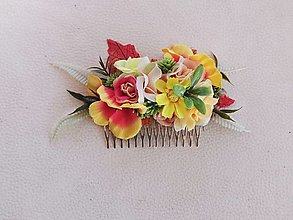 Ozdoby do vlasov - Kvetinový hrebienok - 15355819_