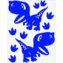 Papier - Neónové nažehľovačky Dino IV (Modrá) - 15355588_