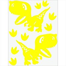 Papier - Neónové nažehľovačky Dino IV (Žltá) - 15355590_