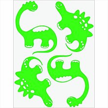Papier - Neónové nažehľovačky Dino III (Zelená) - 15355645_