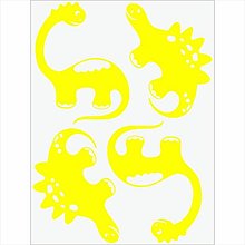 Papier - Neónové nažehľovačky Dino III (Žltá) - 15355647_