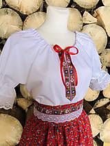 Šaty - Folklórny dámsky kroj “Anna” v červenom  - 15354935_