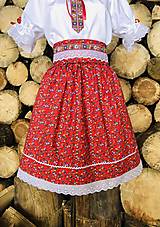 Šaty - Folklórny dámsky kroj “Anna” v červenom  - 15354937_