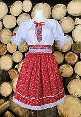 Šaty - Folklórny dámsky kroj “Anna” v červenom  - 15354938_