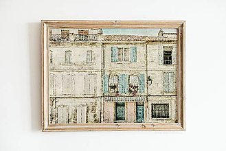 Kresby - Plagát| Impresionizmus-Pointilizmus Dom s okenicami - 15355120_