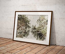 Kresby - Plagát| Impresionizmus-Pointilizmus Koruny stromov - 15356167_