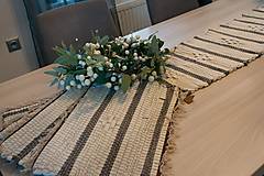 Úžitkový textil - DekorJo štóla na stol, prestieranie, obrus z kože a bavlny - 15357494_
