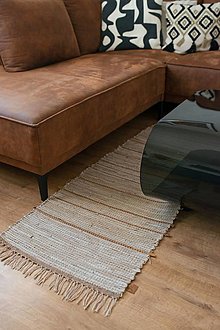 Úžitkový textil - DekorJo koberec, behúň, rohožka z recklovanych starych lanovych vriec - 15357385_