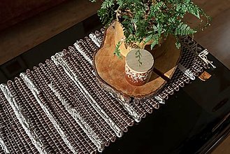 Úžitkový textil - DekorJo štóla na stol, prestieranie, obrus z kože a vrecoviny - 15357420_