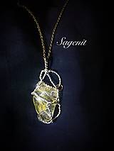 Náhrdelníky - náhrdelník so sagenitom - 15357069_