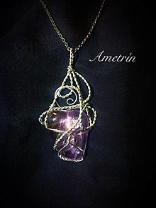 Náhrdelníky - náhrdelník s ametrínom - 15357009_