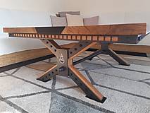 Nábytok - Industriálny konferenčný stôl - dub - 15354852_
