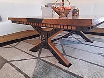 Nábytok - Industriálny konferenčný stôl - dub - 15354854_
