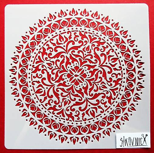  - Šablóna - 15x15 cm - mandala (I) - 15358788_