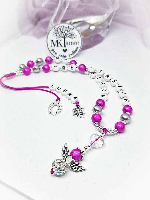 Iné šperky - Talizman do auta s menom - 15360337_