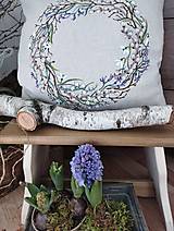 Úžitkový textil - Vankúš -jarný veniec-bahniatka, snežienky,hyacinty... - 15358828_