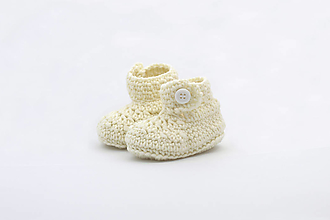 Detské topánky - Krémové papučky zimné MERINO - 15359638_