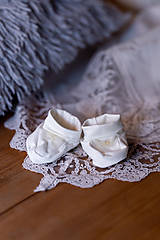 Detské oblečenie - DETSKÝ SET BODY DLR-RUKAVIČKY-ČIAPOČKA-PAPUČKY LITTLE ANGEL - 15358244_