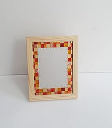 Zrkadlá - Maľované zrkadlo v drevenom rámiku - 15358359_