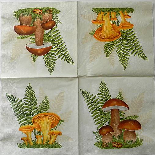 Papier - Hríby - servítka - 15361467_