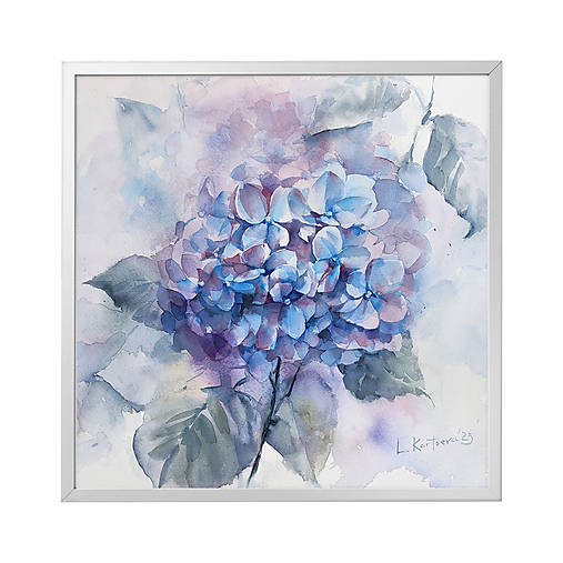 Obrazy - Originálna akvarelová maľba "Hortenzia" - 15359808_