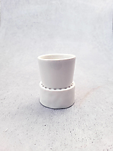 Nádoby - Porcelánová šálka na espresso (Biela) - 15360473_
