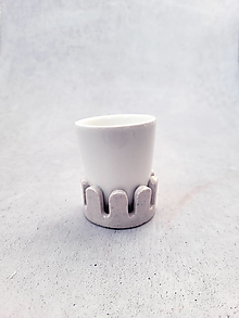 Nádoby - Porcelánová šálka na espresso (Béžová) - 15360425_