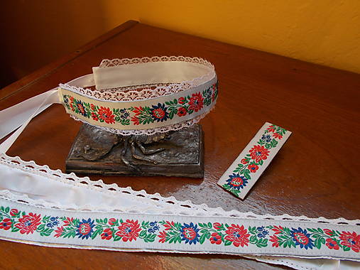 Opasky - čelenka, opasok, spona - v ľudovom štýle - 15361907_