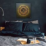 Obrazy - Mandala MEDITÁCIA ॐ (gold-black) 50 x 50 - 15364079_