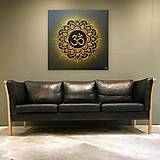Obrazy - Mandala MEDITÁCIA ॐ (gold-black) 50 x 50 - 15364080_
