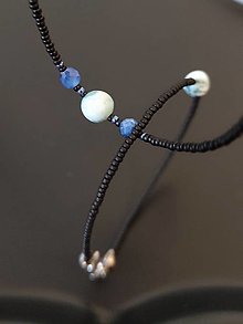 Sady šperkov - Náhrdelník s náramok -kyanit+ kalcit - 15363327_