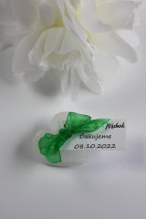 Darčeky pre svadobčanov - Svadba v zelenej farbe Plávajúce srdiečka - 15363445_