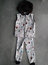 Detské oblečenie - Detská softshellová vesta s fleecom zvierátka vel´.104 - 15362643_