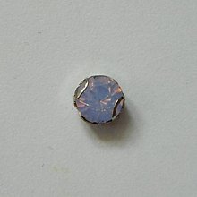 Iný materiál - štrasové kamienky kruhové 6 mm sklenené (ružový mliečny) - 15361991_